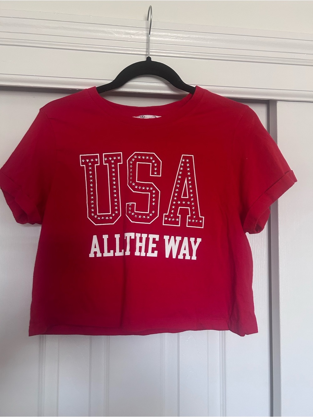 Kids Red "USA All The Way" Graphic Tee